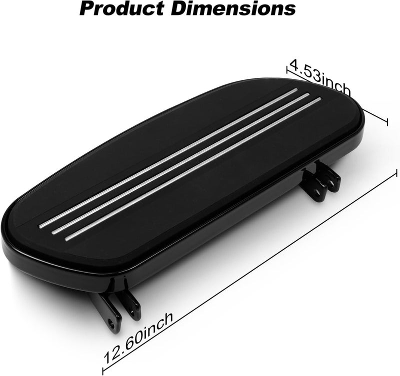 VASTMT Motorcycle Footboards Streamliner Front Driver Footboard for Harley Touring Road King Electra Glide Street Glide Road Glide 1986-Up and Trike Models 2008-Up, Softail FL 1986-2017, FLD 2012-2016 - Image 5